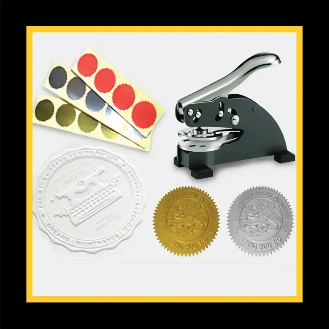 certificate_of_completion_seal_embosser_for_golden_stickers Embossing Stamp Maker - Image 1