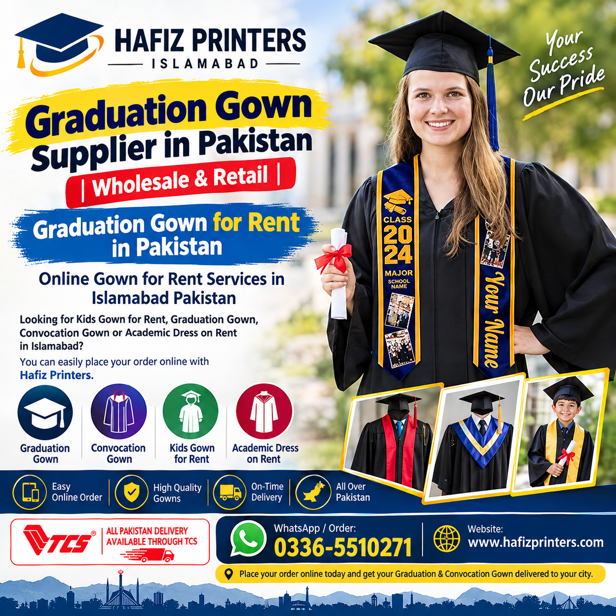 gown_for_rent _hafiz_printers_islamabad Gown Supplier Islamabad - Image 1