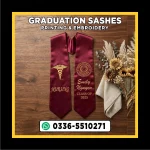 Embroidered Graduation Sash