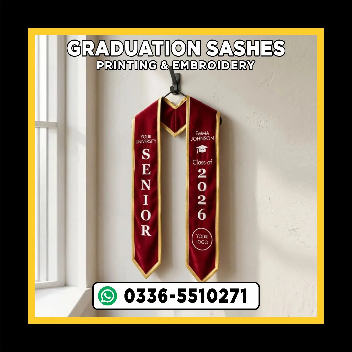 university-graduation-sashes-custom-logo Graduation Sash Online - Image 1